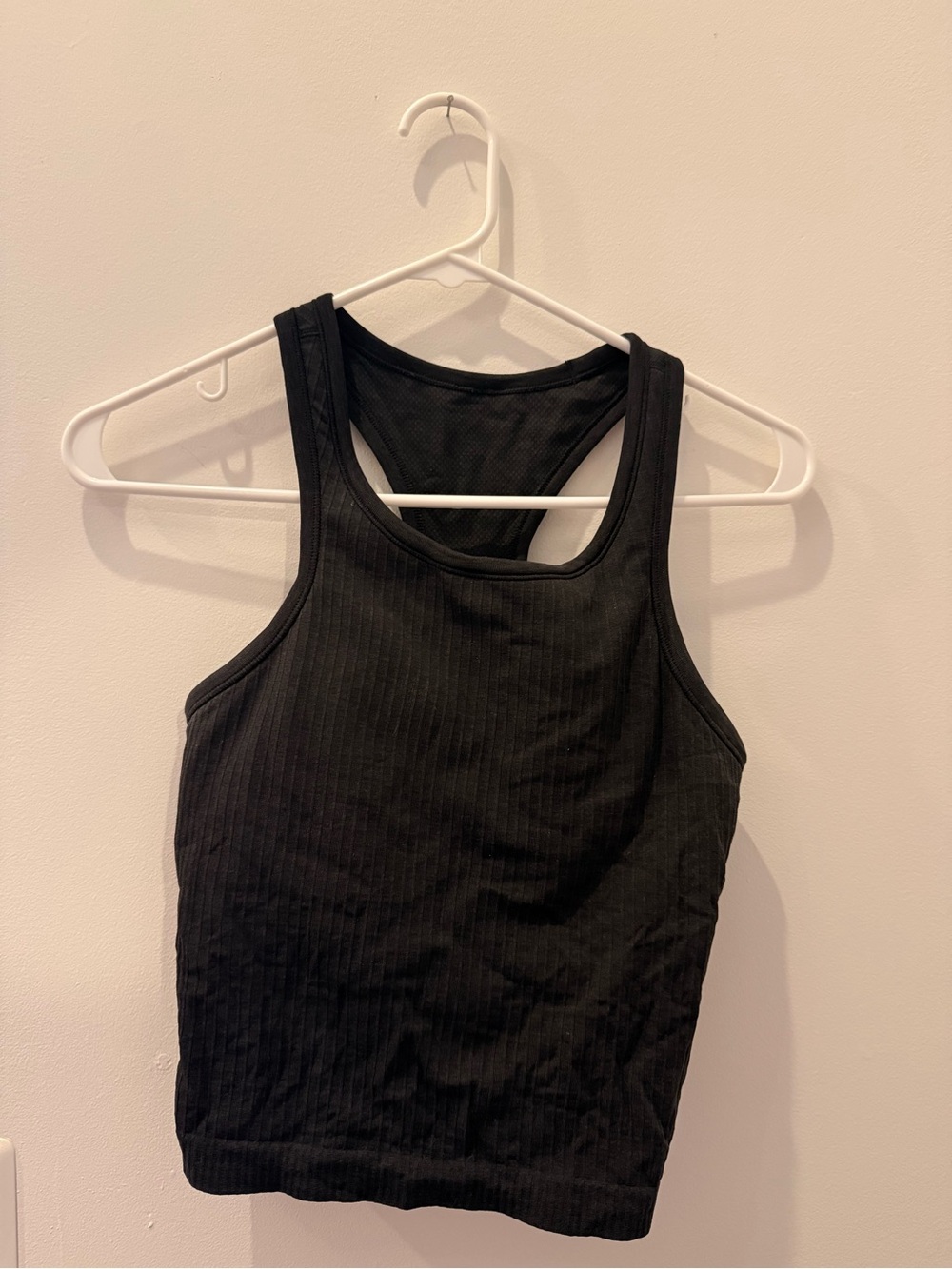 lululemon athletica Black Ribbed Racerback Tank Top